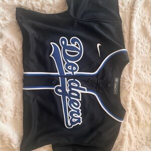 Nike Black and Blue Dodgers Jersey